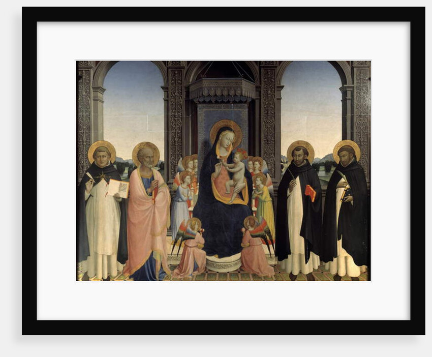 Polyptyque of Saint Dominic - Saint Thomas d'aquin and Saint Barnabe, Saint Dominic and Saint Peter Martyr by Fra Angelico