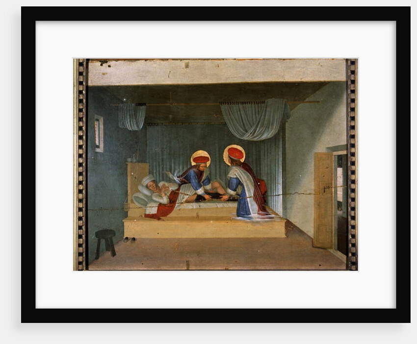 Justinien receiving care by Saint Cosme and Saint Damien by Fra (c.1387-1455) Angelico