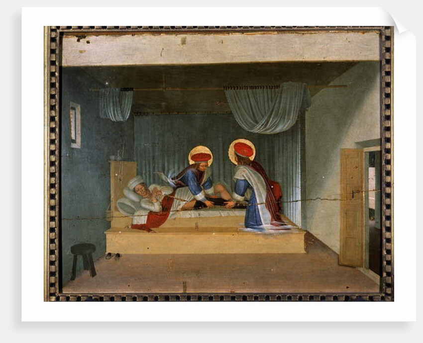 Justinien receiving care by Saint Cosme and Saint Damien by Fra (c.1387-1455) Angelico