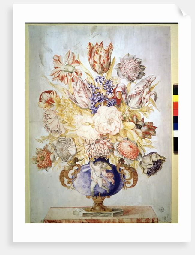 Hyacinths, peonies and tulips by Giovanna Garzoni