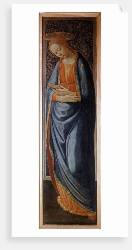 Prédelle of the Annunciation representing the Virgin by Jacopo del Sellaio