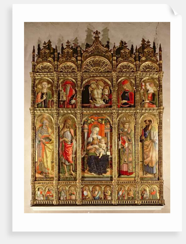 Madonna and Child with saints, polyptych, 1473 by Carlo Crivelli