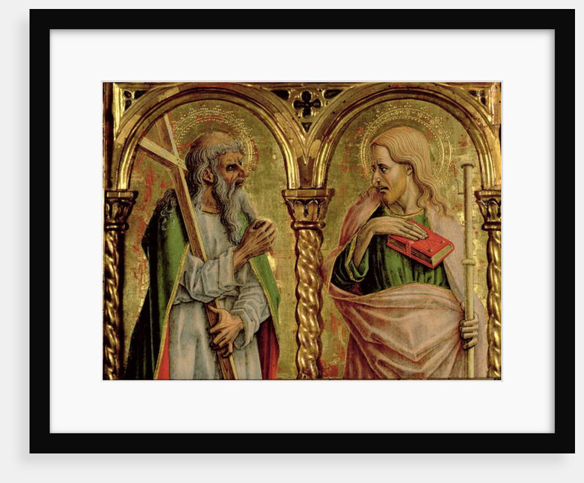 St. Andrew and St. James the Greater, detail from the Sant'Emidio polyptych, 1473 by Carlo Crivelli