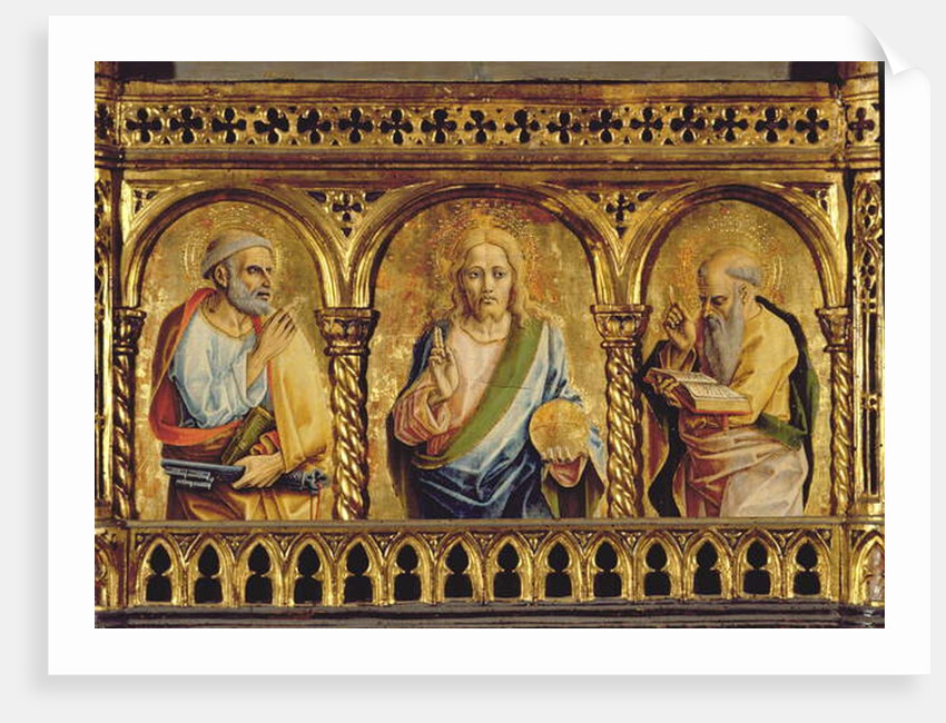 Christ with St. Peter and St. Paul by Carlo Crivelli