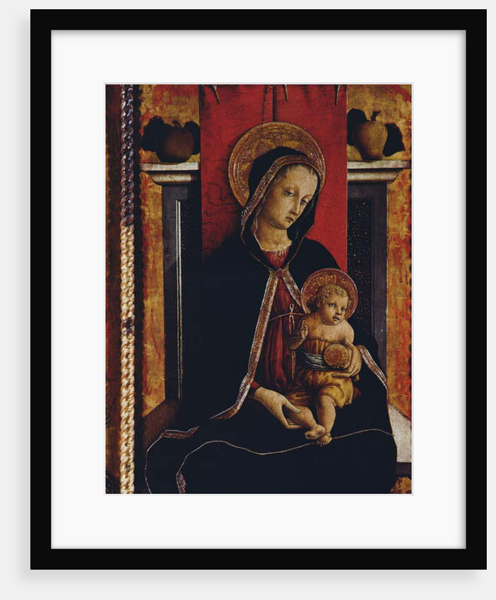 Madonna and Child, detail from the San Silvestro polyptych, 1468 by Carlo Crivelli
