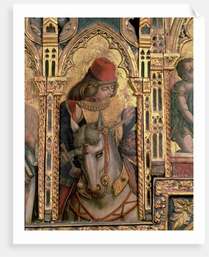 St. Martin, detail from the San Martino polyptych by Carlo Crivelli