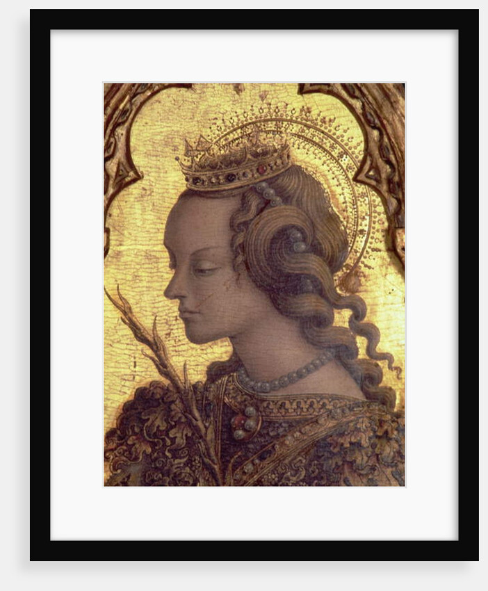St. Catherine of Alexandria, detail from the San Martino polyptych by Carlo Crivelli