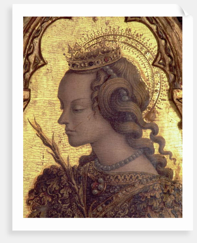 St. Catherine of Alexandria, detail from the San Martino polyptych by Carlo Crivelli