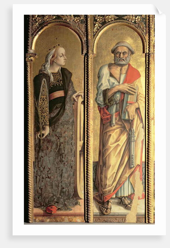 St. Catherine of Alexandria and St. Peter by Carlo Crivelli