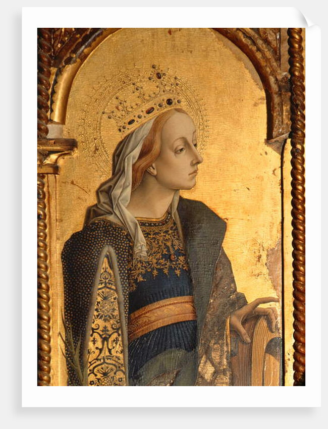 St. Catherine, detail from the Santa Lucia triptych by Carlo Crivelli