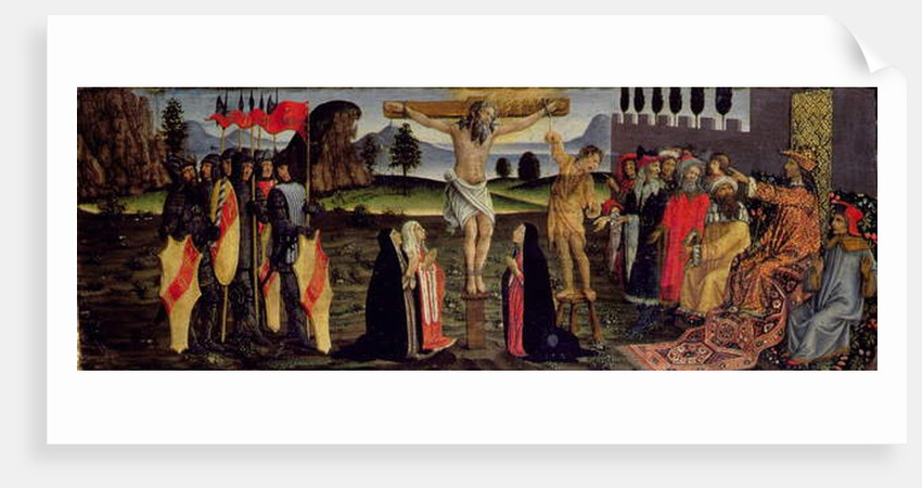 The Crucifixion, predella panel from the Tabernacle of the Sacraments, c.1484-6 by Francesco & Raffaello Botticini