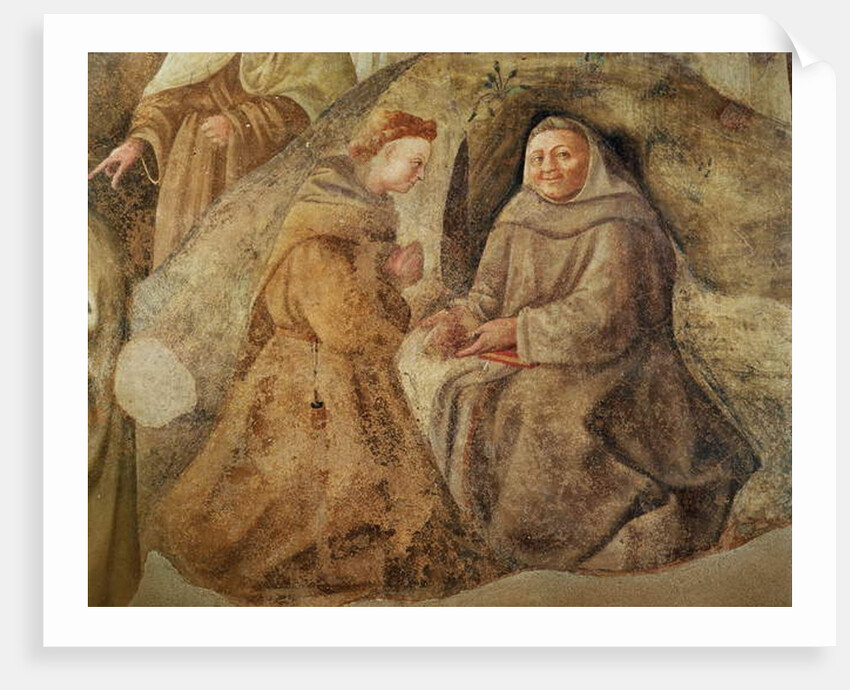 The Reform of the Carmelite Rule, detail of two Carmelite friars, c.1422 by Fra Filippo Lippi