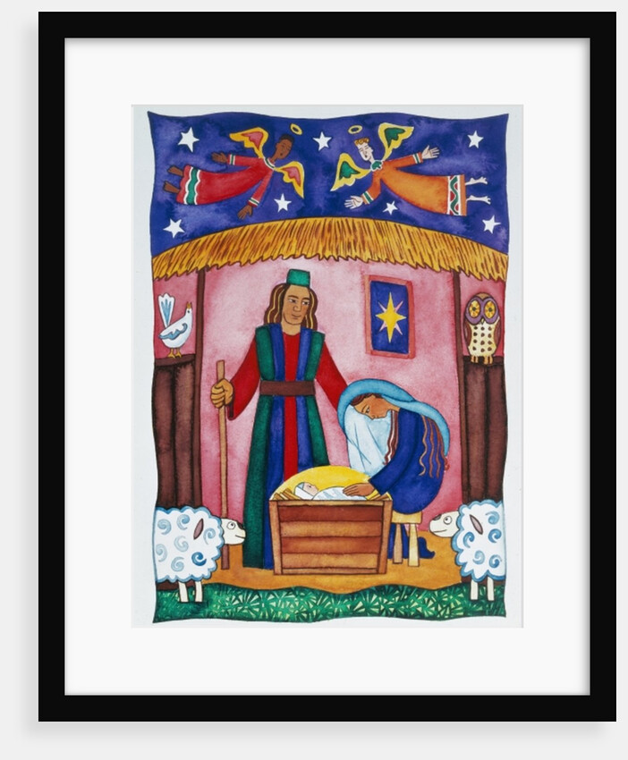 Nativity with Angels by Cathy Baxter