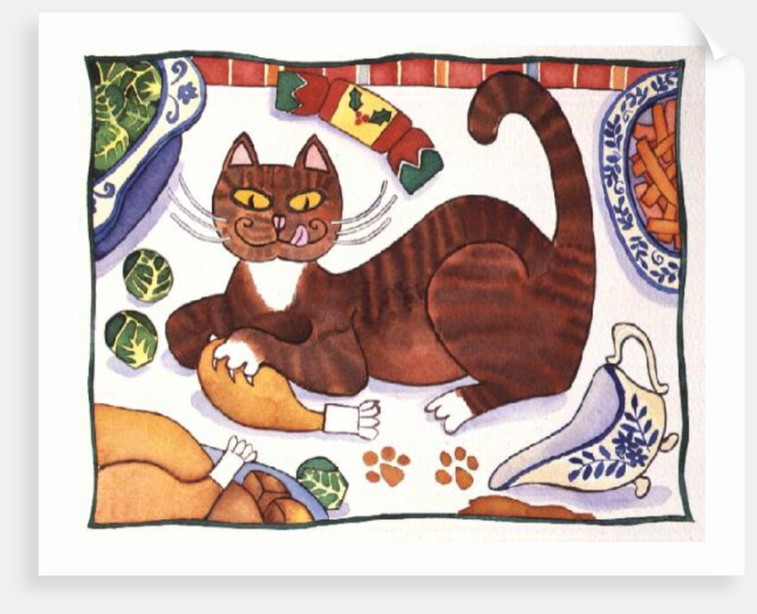 Christmas Cat and the Turkey by Cathy Baxter