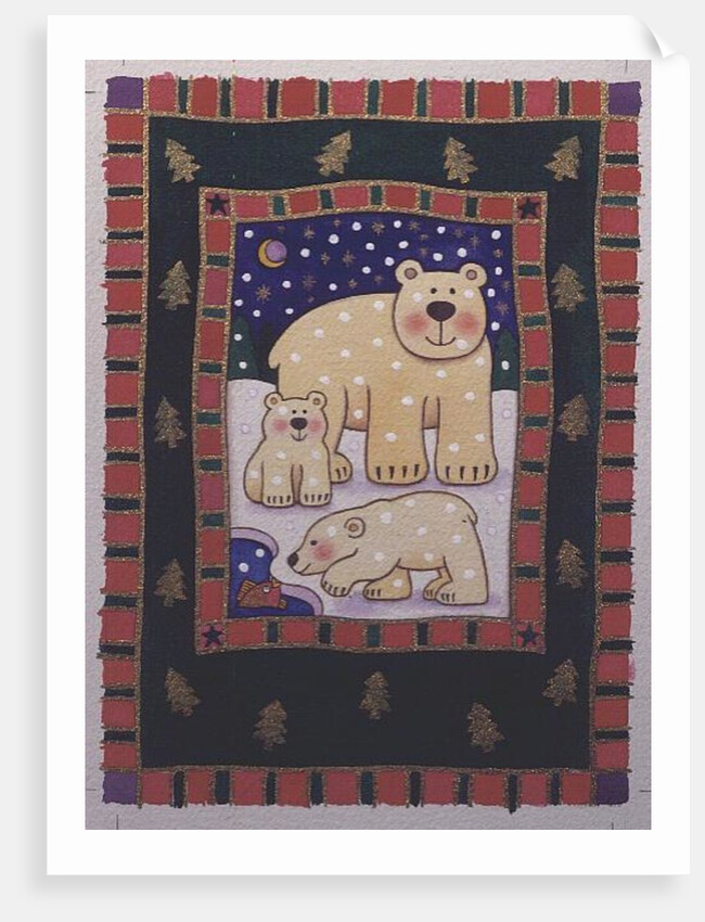 Polar Bear and Cubs by Cathy Baxter