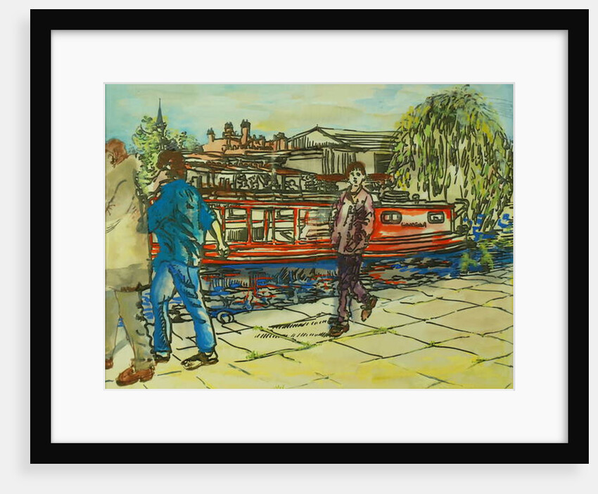 Boys on the Towpath, Camden Lock by Brenda Brin Booker