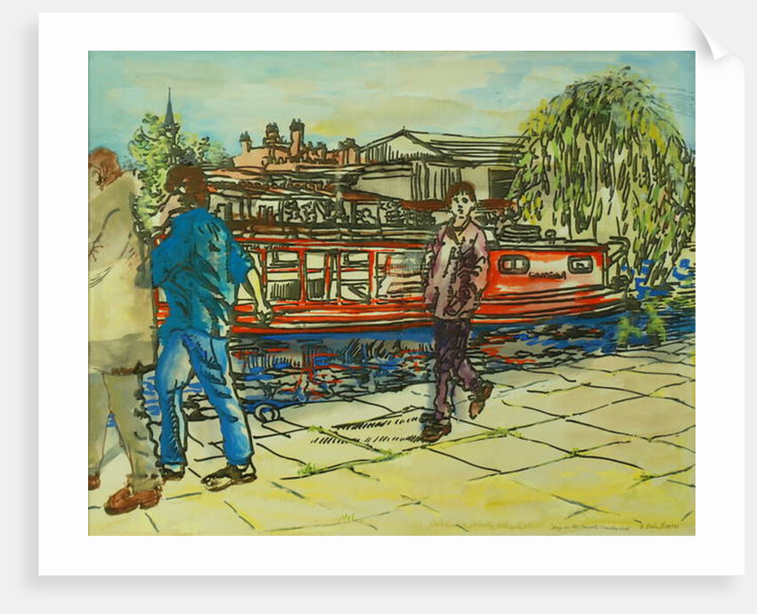 Boys on the Towpath, Camden Lock by Brenda Brin Booker