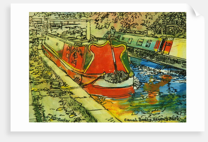 Canal Boats, Camden by Brenda Brin Booker
