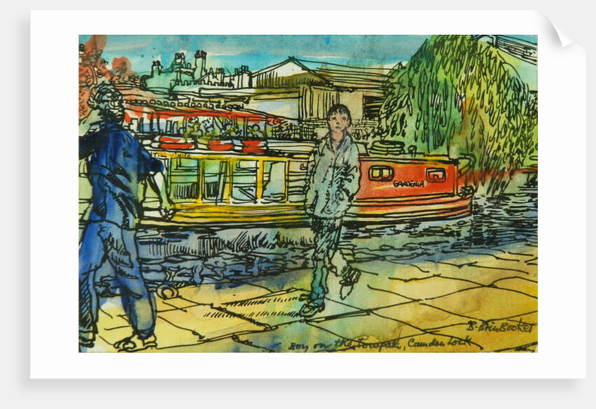 Boys on the Towpath, Camden Lock by Brenda Brin Booker