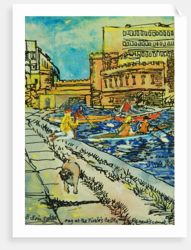 Pug by the Pirates Castle by Brenda Brin Booker