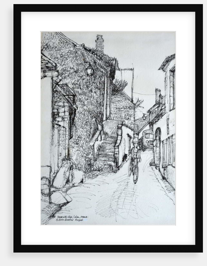 House with steps, Culen, France by Brenda Brin Booker