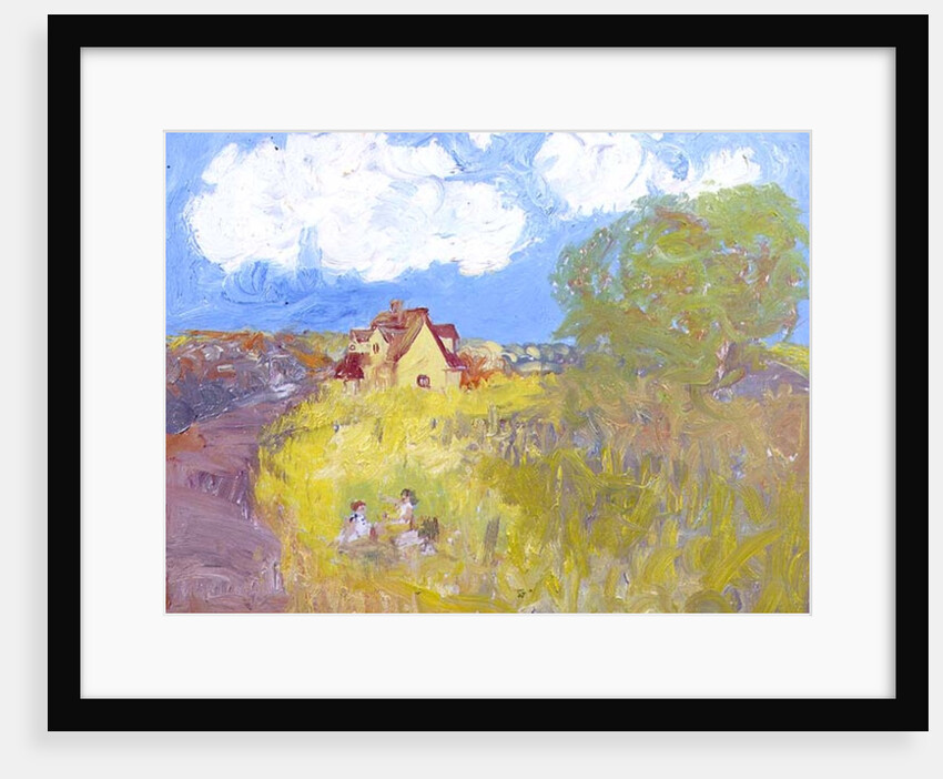 Summer Cottage, White Clouds by Brenda Brin Booker
