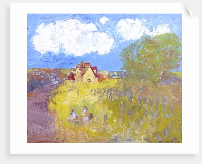 Summer Cottage, White Clouds by Brenda Brin Booker