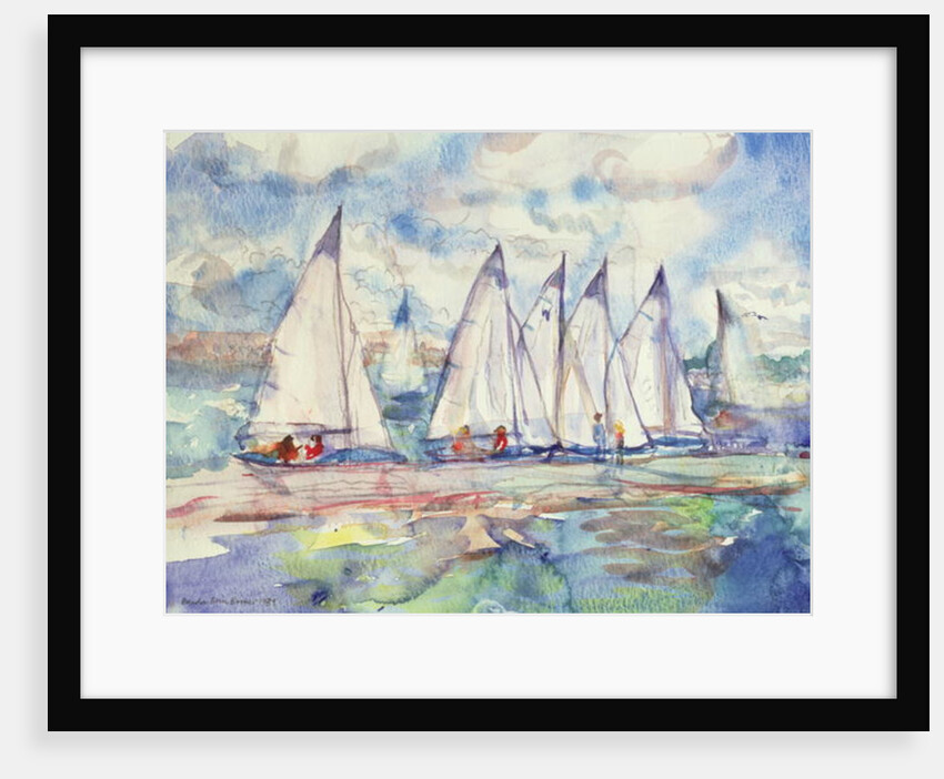 Blue Sailboats, 1989 by Brenda Brin Booker