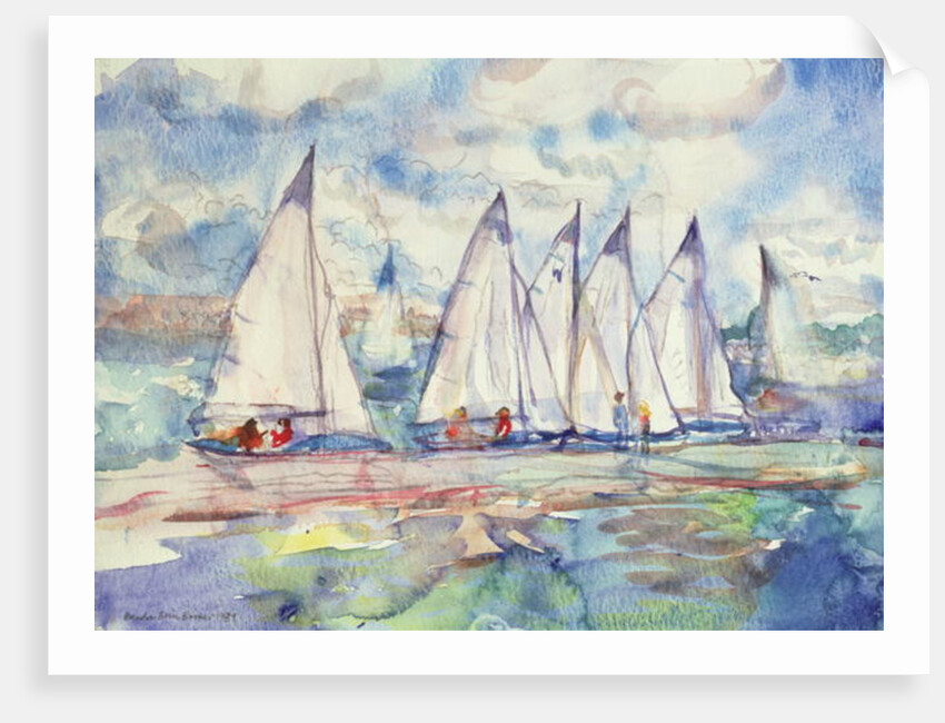 Blue Sailboats, 1989 by Brenda Brin Booker