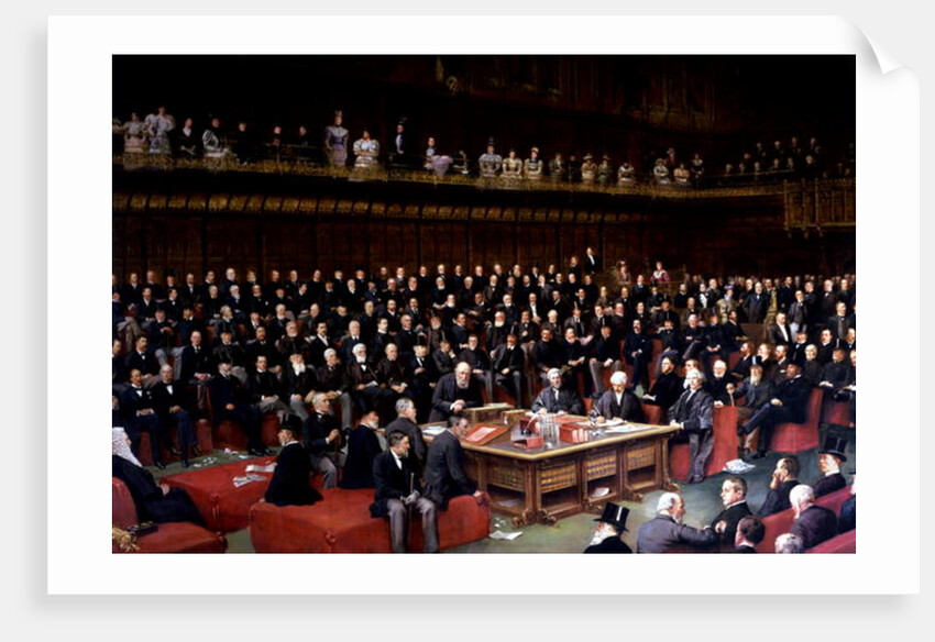 The Lord Chancellor About to Put the Question in the Debate about Home Rule in the House of Lords, 1893 by English School