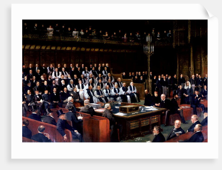 The Home Rule Debate in the House of Lords, 1893, Lord Chancellor About to Put the Question, 1893 by Dickinson & Foster