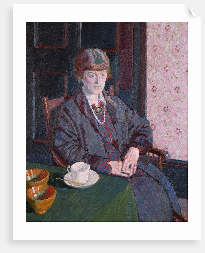 Woman Sitting at a Table by Harold Gilman