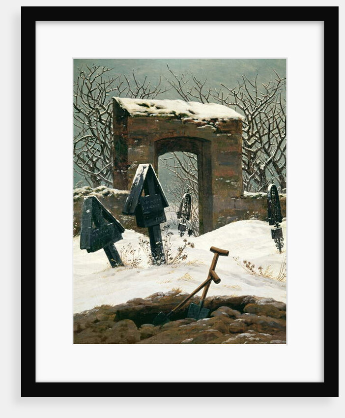 Cemetery in the Snow, 1826 by Caspar David Friedrich