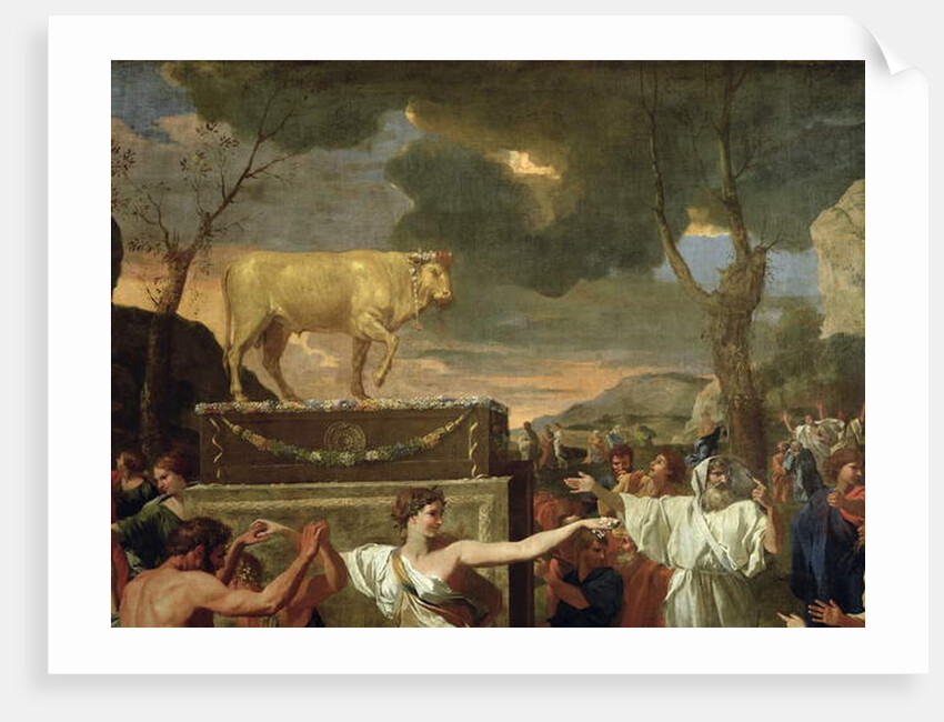 The Adoration of the Golden Calf, before 1634 by Nicolas Poussin