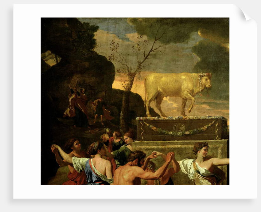 The Adoration of the Golden Calf, before 1634 by Nicolas Poussin