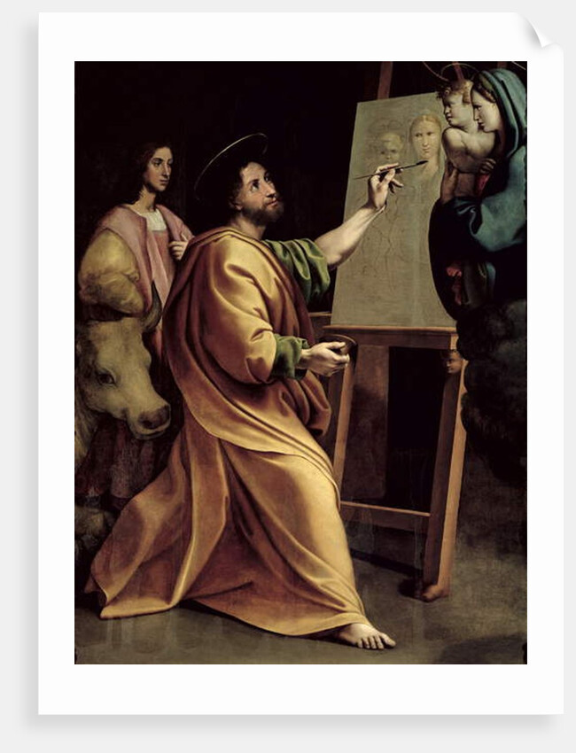 St. Luke Painting the Virgin by Sanzio of Urbino Raphael