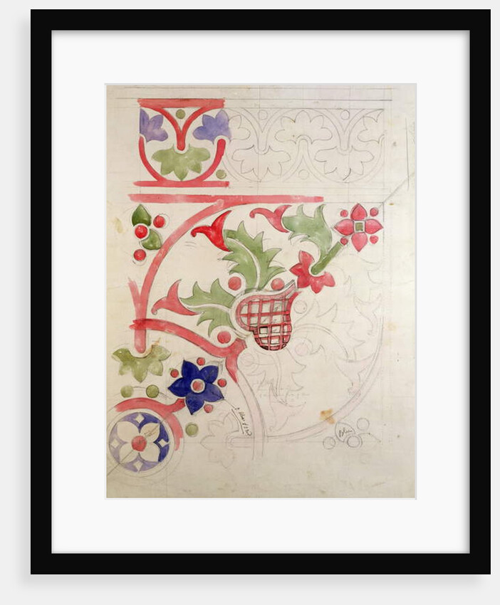 Floral design for the House of Lords' Library by Augustus Welby Northmore Pugin