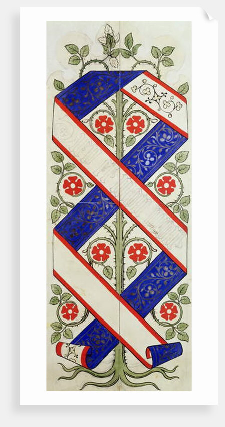 Wallpaper design for the House of Lords' Library by Augustus Welby Northmore Pugin