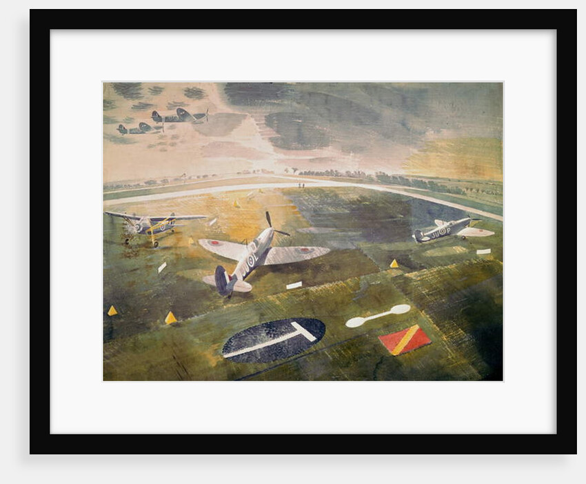 R.A.F. planes on an airfield, 1942 by Eric Ravilious
