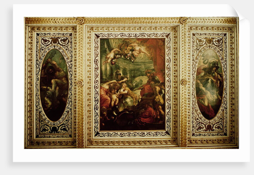 The Whitehall Ceiling: The Unification of the Crowns, 1632-34 by Peter Paul Rubens
