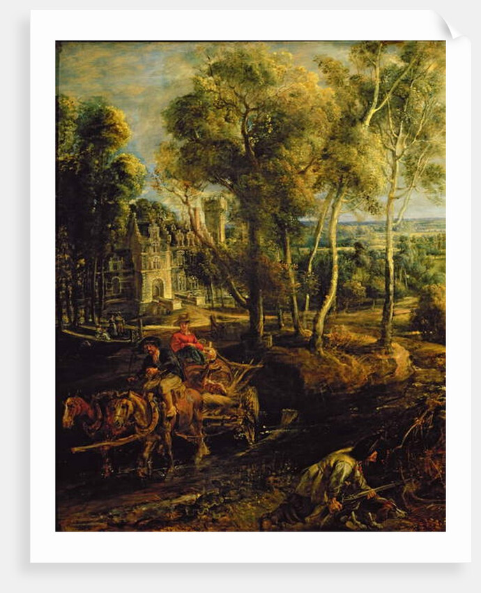 An Autumn Landscape with a view of Het Steen in the Early Morning, c.1636 by Peter Paul Rubens