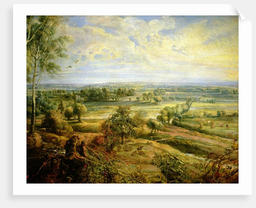An Autumn Landscape with a view of Het Steen in the Early Morning, c.1636 by Peter Paul Rubens