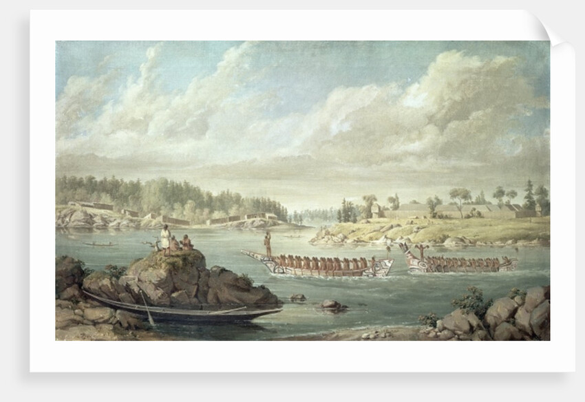 Makah returning in their war canoes by Paul Kane