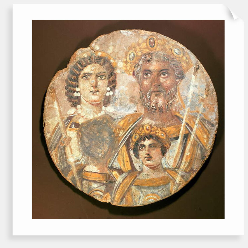 Tondo: Panel of the family of Septimius Severus, c.200 AD by Roman Period Egyptian