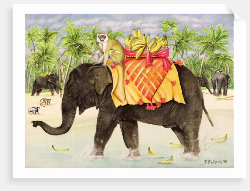 Elephants with Bananas, 1998 by E.B. Watts