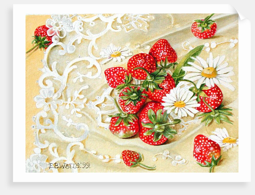 Strawberries on Lace, 1999 by E.B. Watts