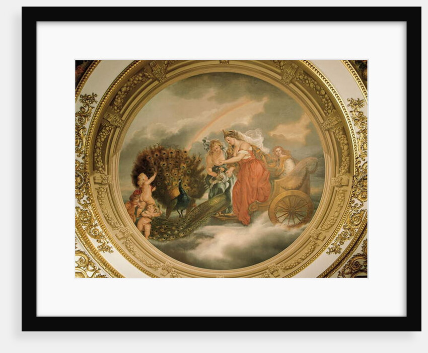 Juno in her chariot attended by two peacocks, Ceiling of the Elizabeth Saloon by Matthew Cotes Wyatt