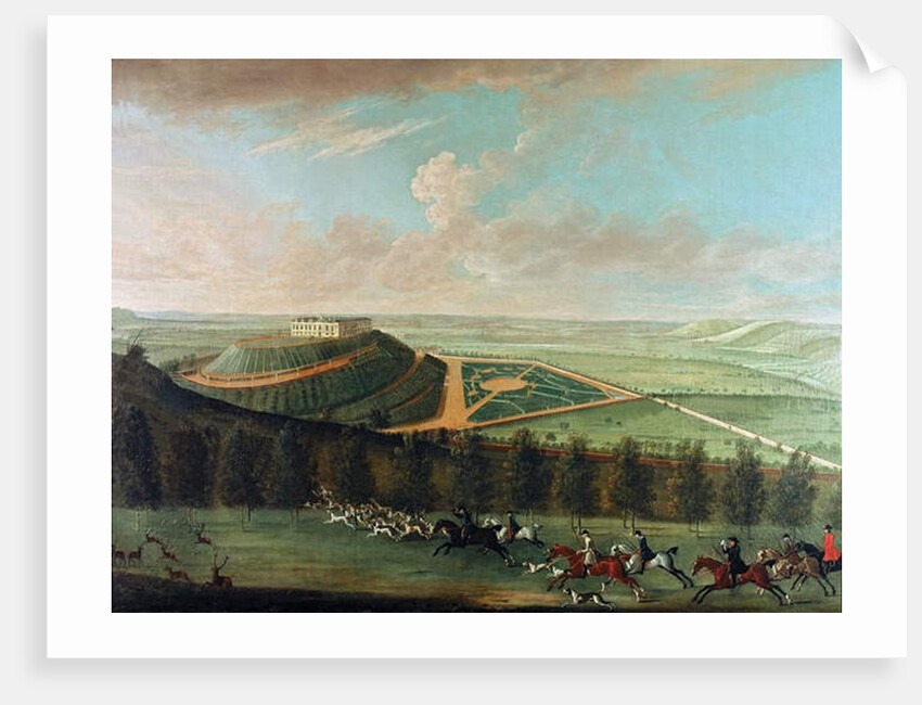 View of Belvoir Castle from the South West, with Belvoir Hunt in Full Cry, 1730 by Thomas Badeslade
