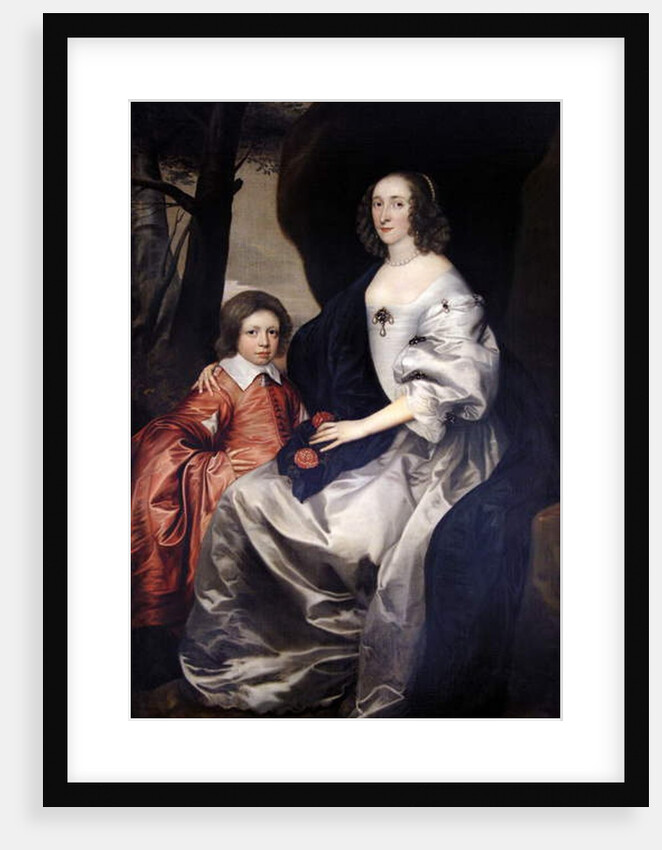 John Manners as a boy with his mother Frances, Countess of Rutland, c.1646 by Daniel Mytens