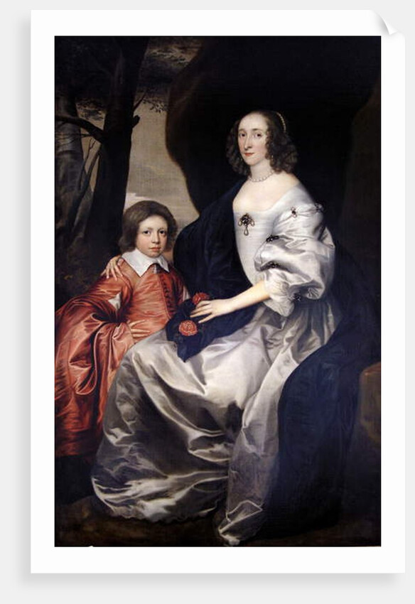 John Manners as a boy with his mother Frances, Countess of Rutland, c.1646 by Daniel Mytens